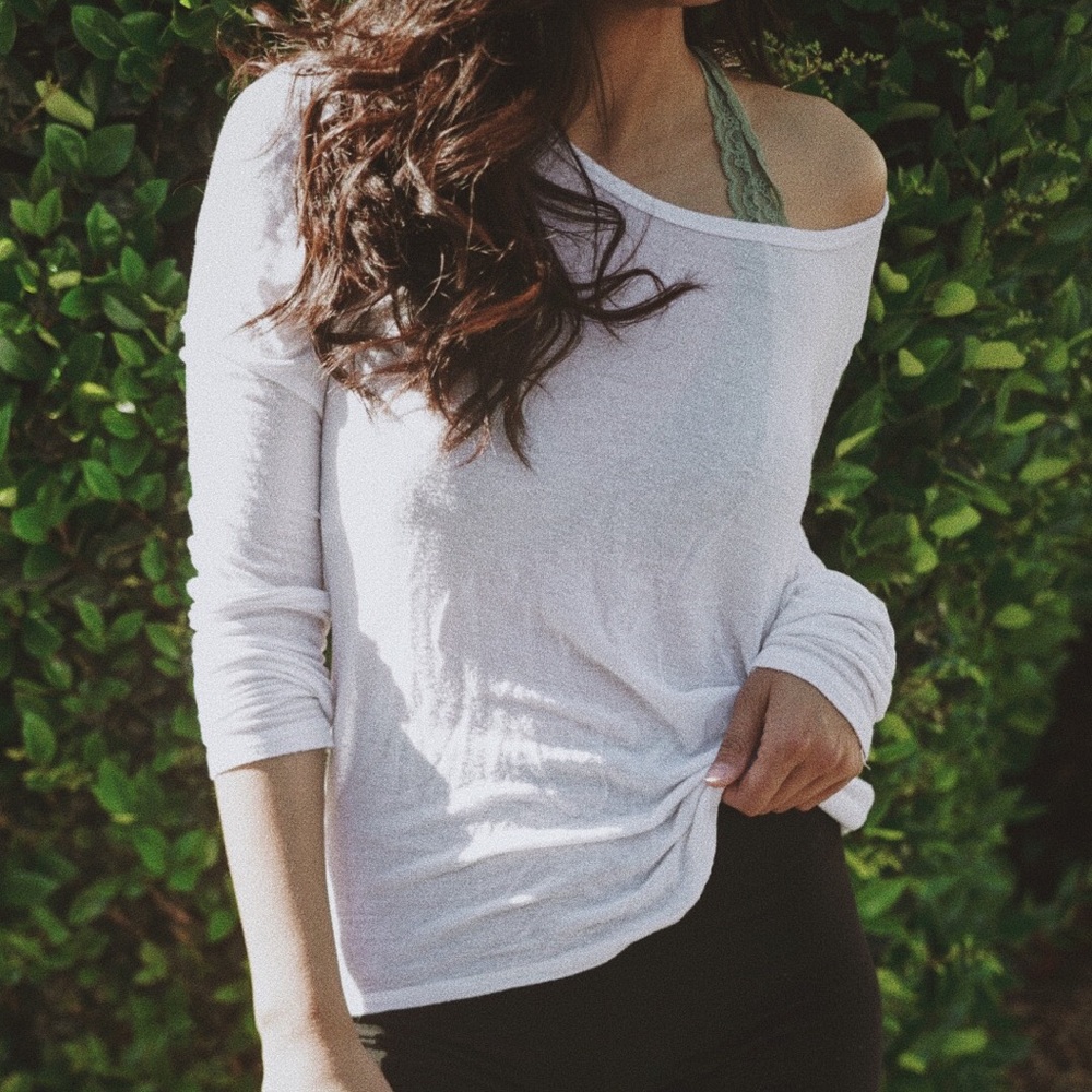 White Long Sleeve Tee